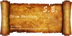 Stum Bettina névjegykártya